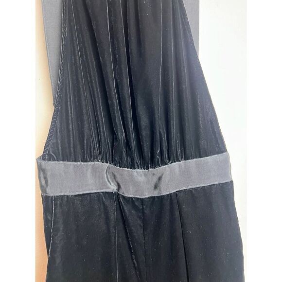 NWT STAUD Black Velvet Halter Jumpsuit Sz. 4 - Picture 4 of 9